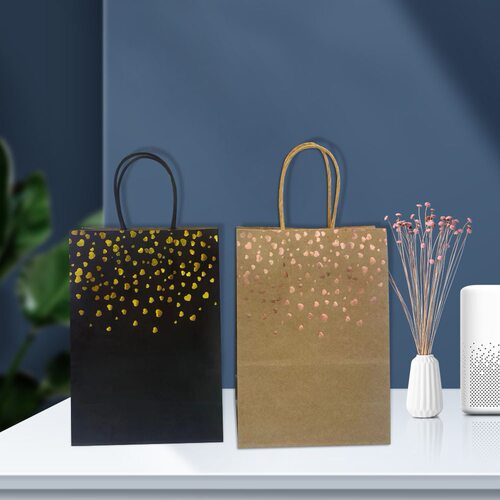 12pcs Kraft Paper Bags Snowman Christmas Gift Bags with Hand