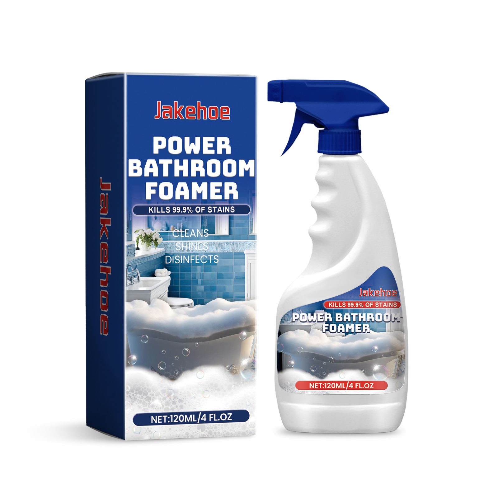 Bathroom foam cleaning spray