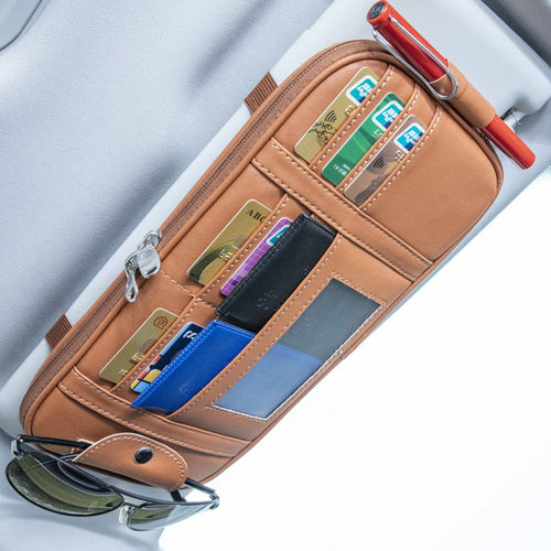 Auto Sun Visor Organizer Storage Box Sunglasses Clip跨境