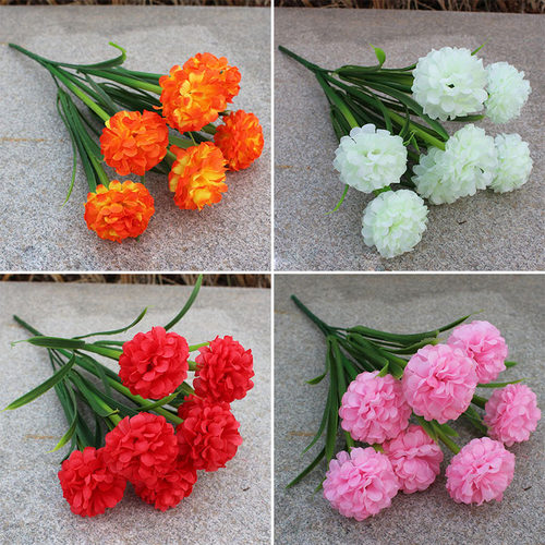 Multicolor 7 big head silk hydrangea artificial flowers跨境