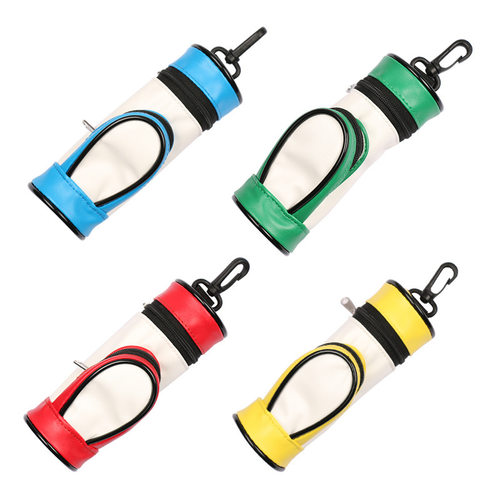 Golf Ball Bag Colorful Three Ball Bag with Hanging Buckle