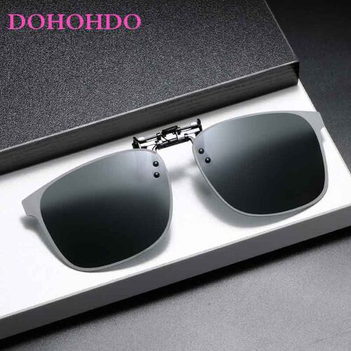 Men's Metal Photochromic Polarized Clip On Sunglasses Women