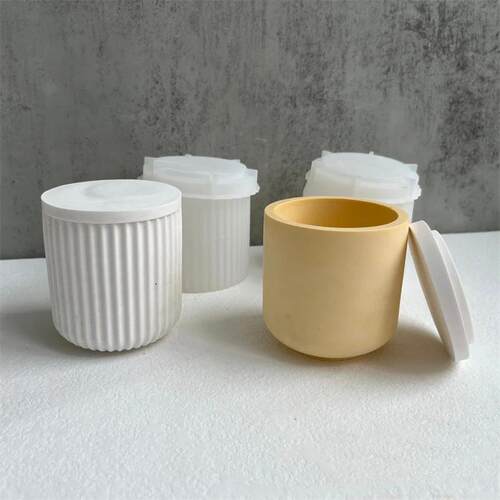 Storage Jar Clay Silicone Mold Organizer Bottle Candle跨境专