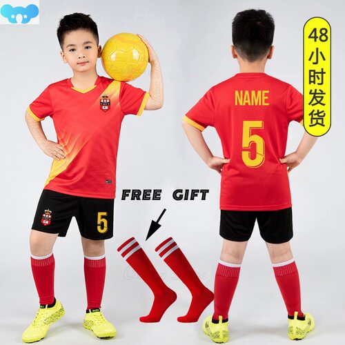 Boys Football Jersey Tracksuit Child Soccer Sports Uniforms