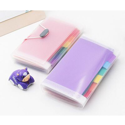 Rainbow Color A6 Document Bag Cute Mini Bill Receipt File13