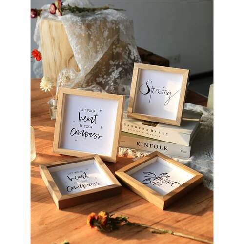 Wooden photo hanging wall picture frame tabletop decoration