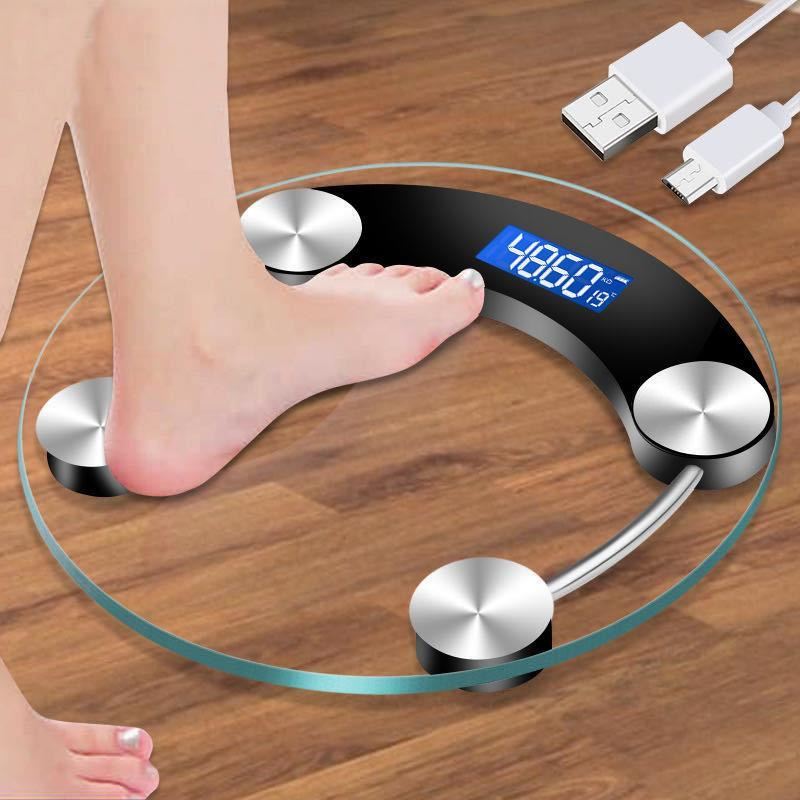 180KG/396LB Digital Glass LCD Electronic Weight Body Scale