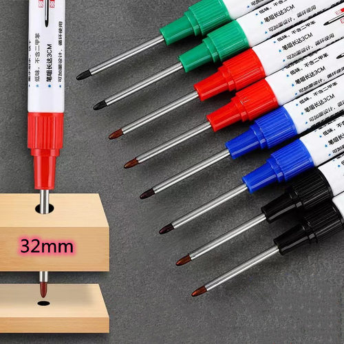 2/4Pcs Large Capacity Long Head Markers Pen Bathroom跨境