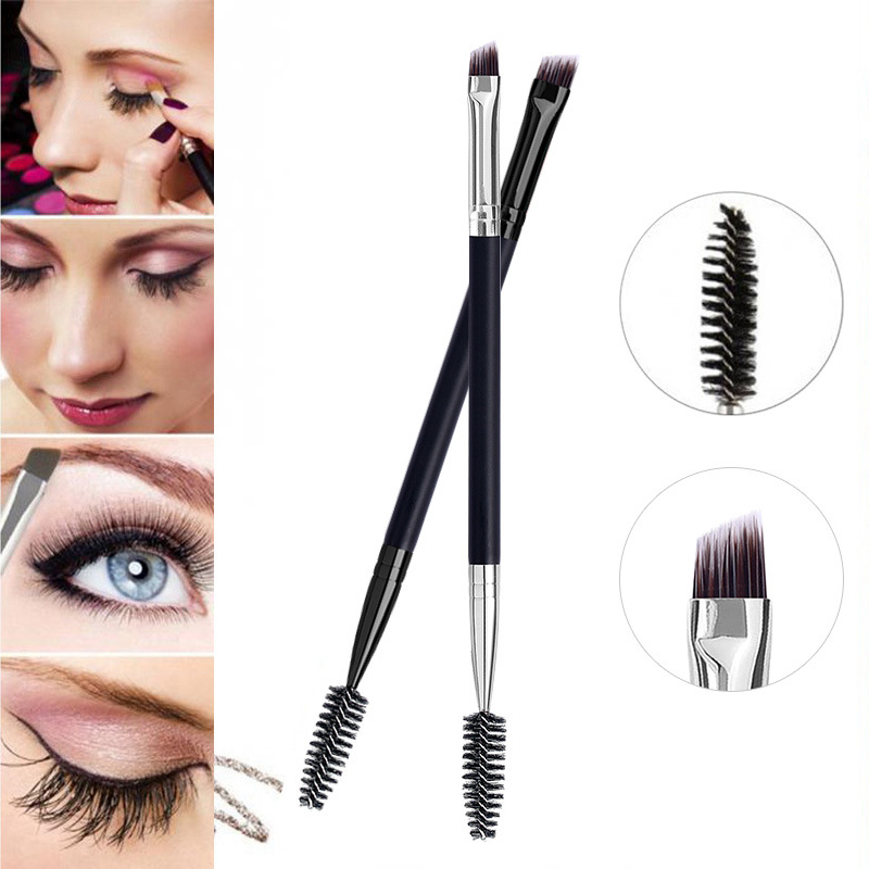 1 Pcs Double Head Makeup Eyebrow Brush Double Sided Blending