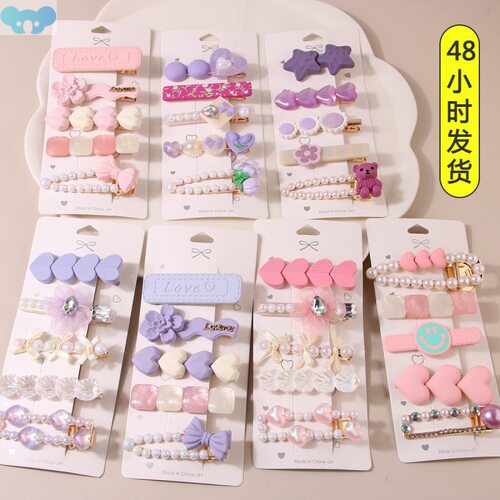 Women Hair Accessories Gold Silver Hair Clips Set