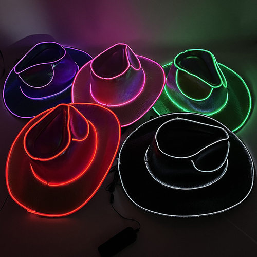 Beaded hat rave party ED wireless fluorescent colorful cow