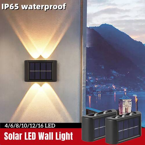 Solar Wall Lamp Outdoor Waterproof Solar Lights Up And Down