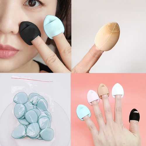 3/10pcs Mini Size Finger Puff Set Makeup Sponge Concealer F1