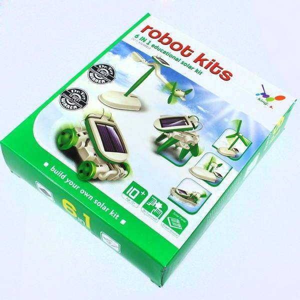 6 in 1 Educational  Solar Robot Kit Toy Boat Fan Car