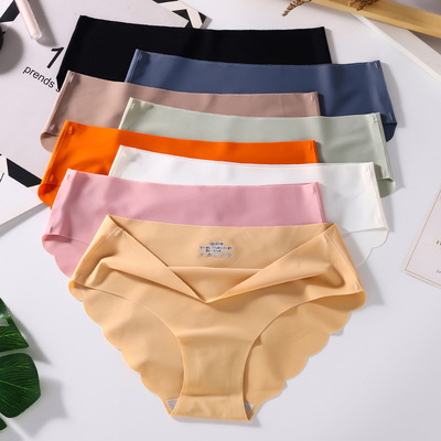 Ice silk seamless girl panties plus size冰丝无痕少女内裤大码
