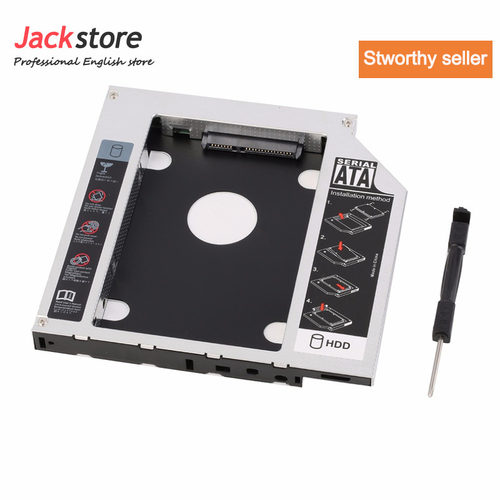 SATA 2nd SSD HDD Hard Drive Caddy DVD-ROM CD Optical12.7/9.5