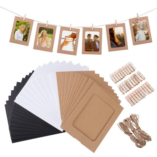 10pcs Combination Paper Frame with Clips Diy 7inch Picture跨