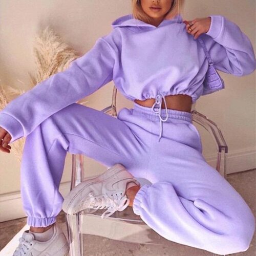 Women's clothing#秋冬热卖亚马逊ebay新款时尚长袖运动休闲套装