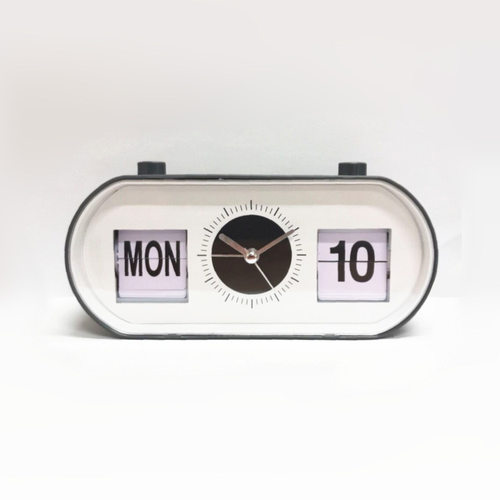 Manual Page Turning Alarm Clock Desktop Goodies Clock Unzip