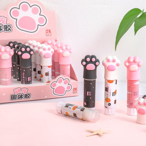 Kawaii Cat Claw Solid Glue Stick Strong Adhesive Pen Shape1