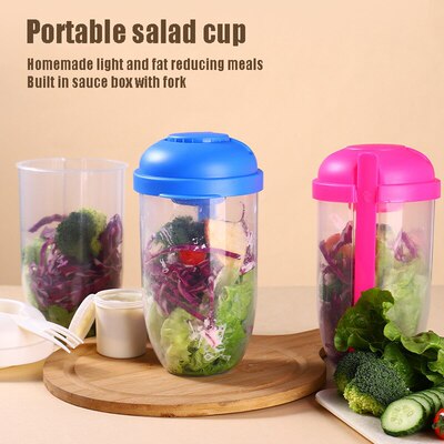 Portable Breakfast Cups Cereal Nut Yogurt Salad Cup跨境