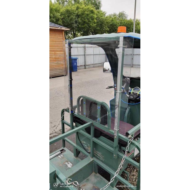 电动三轮车挡风板雨棚前挡风玻璃改装高清透明前挡雨板塑胶耐力板