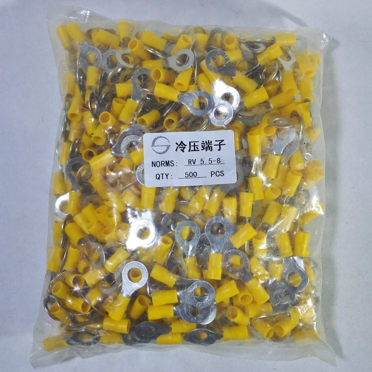 配电56电线接线耳-y绝缘.箱.形冷8平方o口圆端子rv5接线柱压线