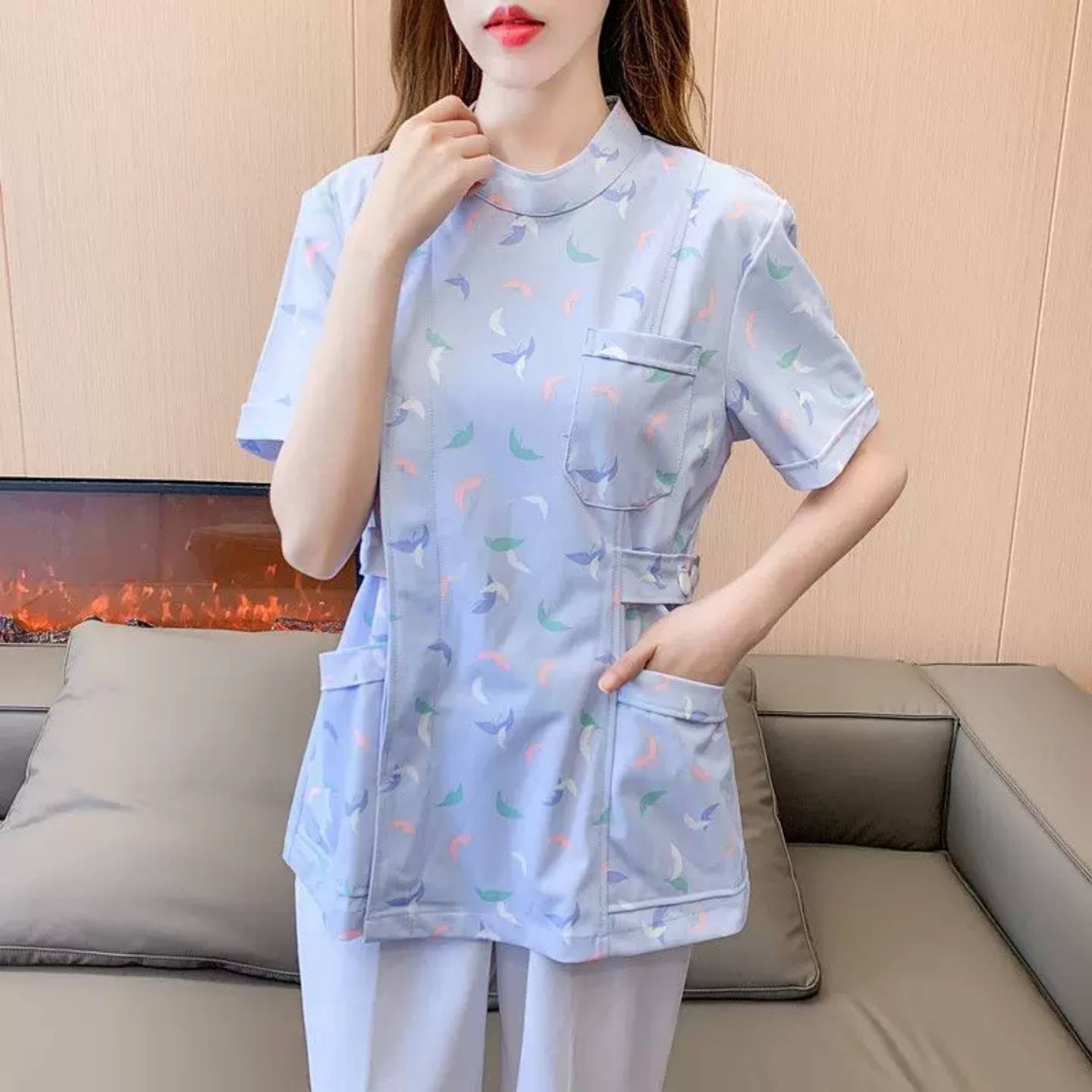 护士服分体短袖长套装医师弹力口腔牙科美容月嫂母婴护理工作服