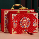 彩礼钱盒子10万三金聘礼盒礼金盒男方订婚礼金箱聘金彩礼现金礼盒