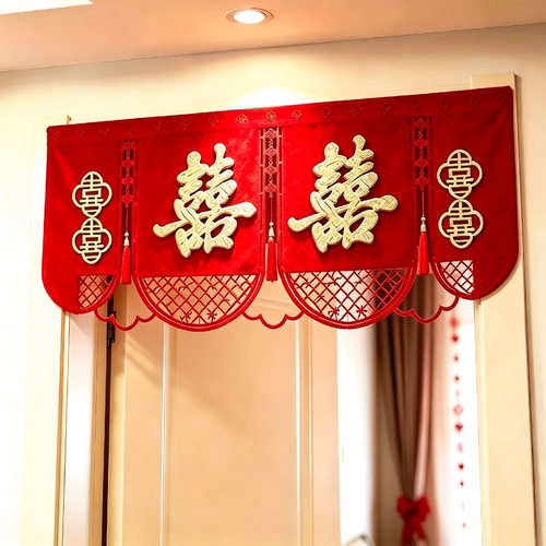 新中式结婚立体双喜门楣