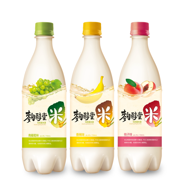 韩国进口甜酒米酒麴醇堂玛克丽750ml女士低度酒微醺果酒