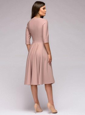 2021 women's waist dress春季新款圆领绿色系带复古气质大摆裙