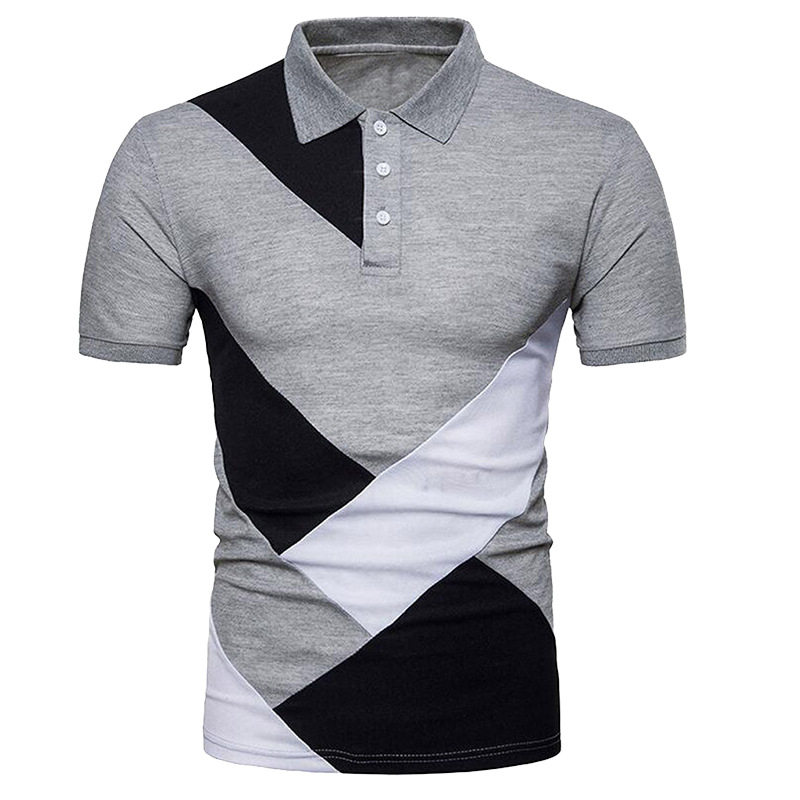 n size splicing short sleeve T-shirt polo polo shirt  shirts