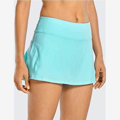 Women's sports tennis golf skirt pants mid-waist pleated