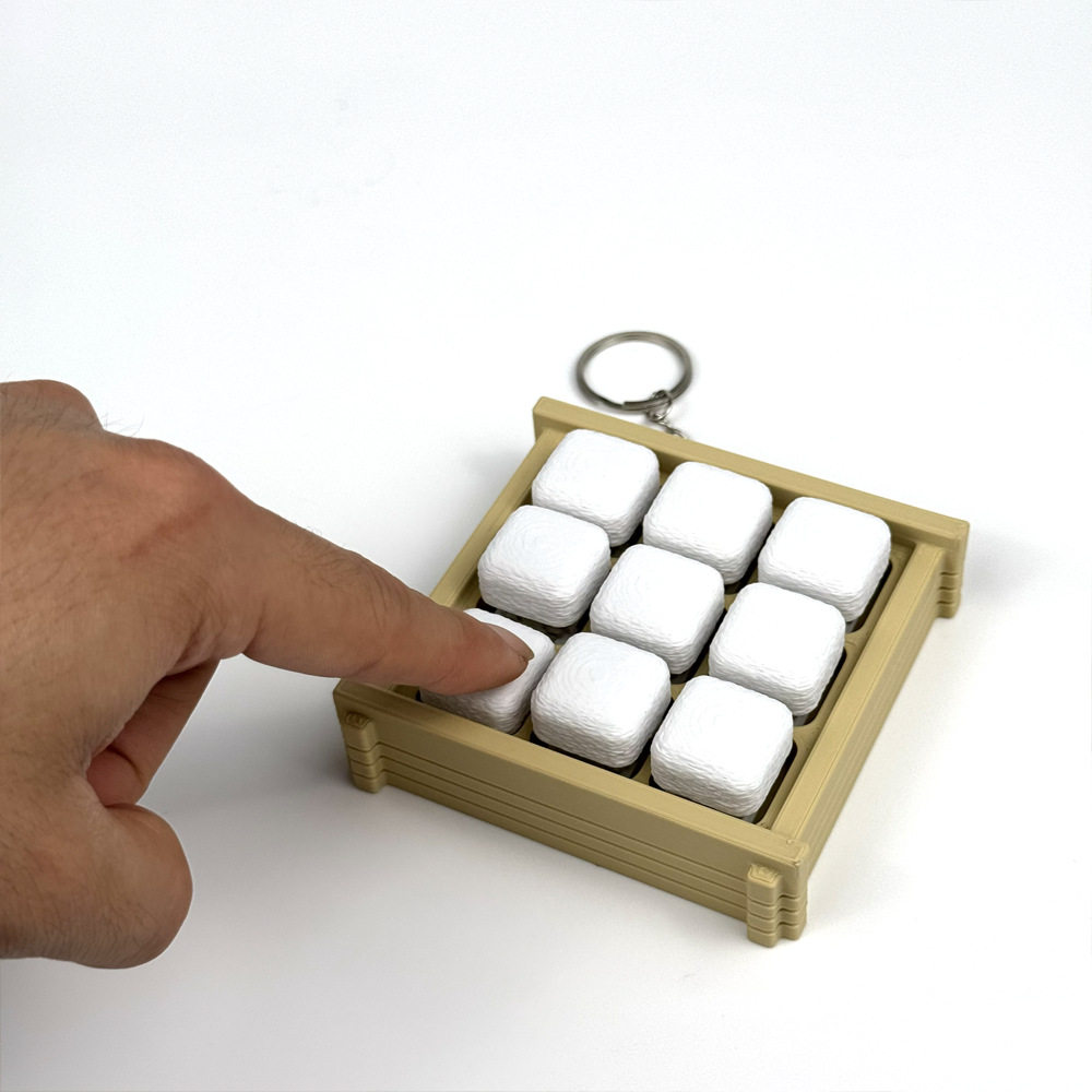 3D打印霉豆腐点击器Clicker解压玩具挂件钥匙扣摆件按键减压玩具