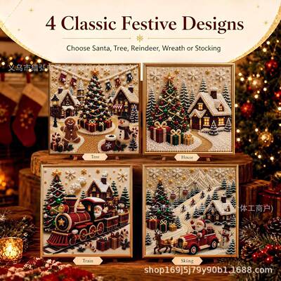 3D Pearl Christmas Wall Art Kit 圣诞珍珠钻石画套装墙饰