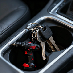 跨境新款MiniDrill Keychain迷你电钻钥匙扣日常小巧工具包包挂件