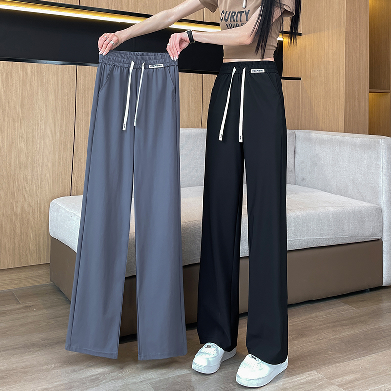 阔腿裤女高腰垂感2024夏季
