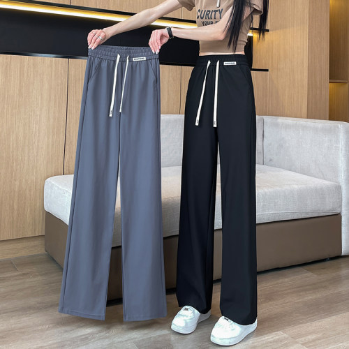 阔腿裤女高腰垂感2024夏季
