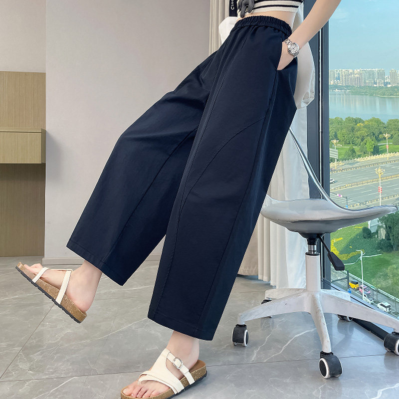 八分九分弯刀气球裤夏季薄款图片