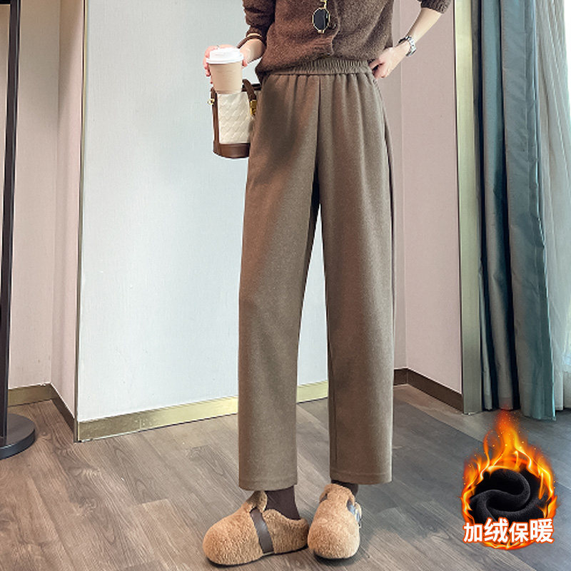 哈伦裤女直筒休闲秋冬季加绒加厚八分九分奶奶裤毛呢显瘦百搭高腰,女装/女士精品,休闲裤,淘宝优惠券,粉丝福利购,淘宝优惠卷