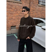 多巴胺男女圆领针织衫 ZuoDaoYou 毛衣慵懒感复古打底衫