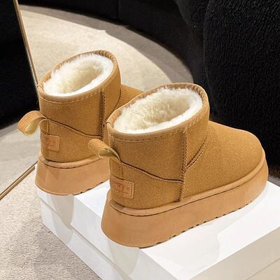 厚底雪地靴女冬季外穿2025新款加绒加厚防水防风防滑东北棉鞋女士