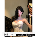 辣妹魚骨胸衣法式 牛了牛了 條紋無袖 抹胸上衣女2025夏季 吊帶背心