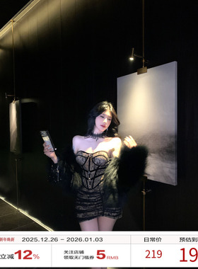 牛牛【美人玫瑰】法式轻奢复古网红气质辣妹鱼骨连衣裙N25Q30268