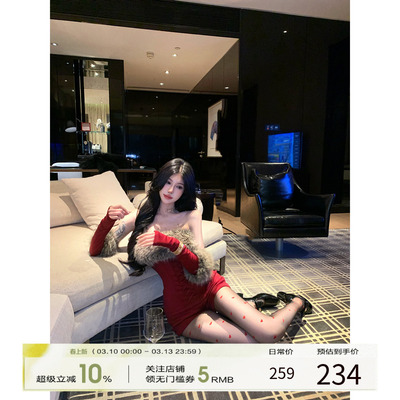 牛牛【限定卡戴珊】法式性感辣妹鱼骨胸衣套装N25Y30226