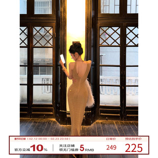 牛了牛了 御姐感连衣裙女2025冬季新款千金感法式长裙高级感裙子