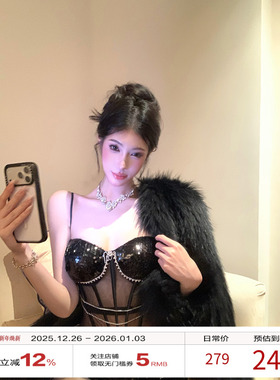 牛牛【黑桃K】法式性感气质重工鱼骨胸衣套装N25B30272+N25K30273