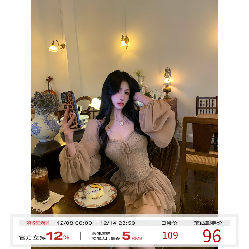 牛了牛了 辣妹穿搭套装女2025早秋鱼骨胸衣抹胸上衣半身裙两件套