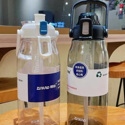 夏季大容量水杯男款户外运动水壶带茶仓耐高温吨桶吨泡茶吸管杯子